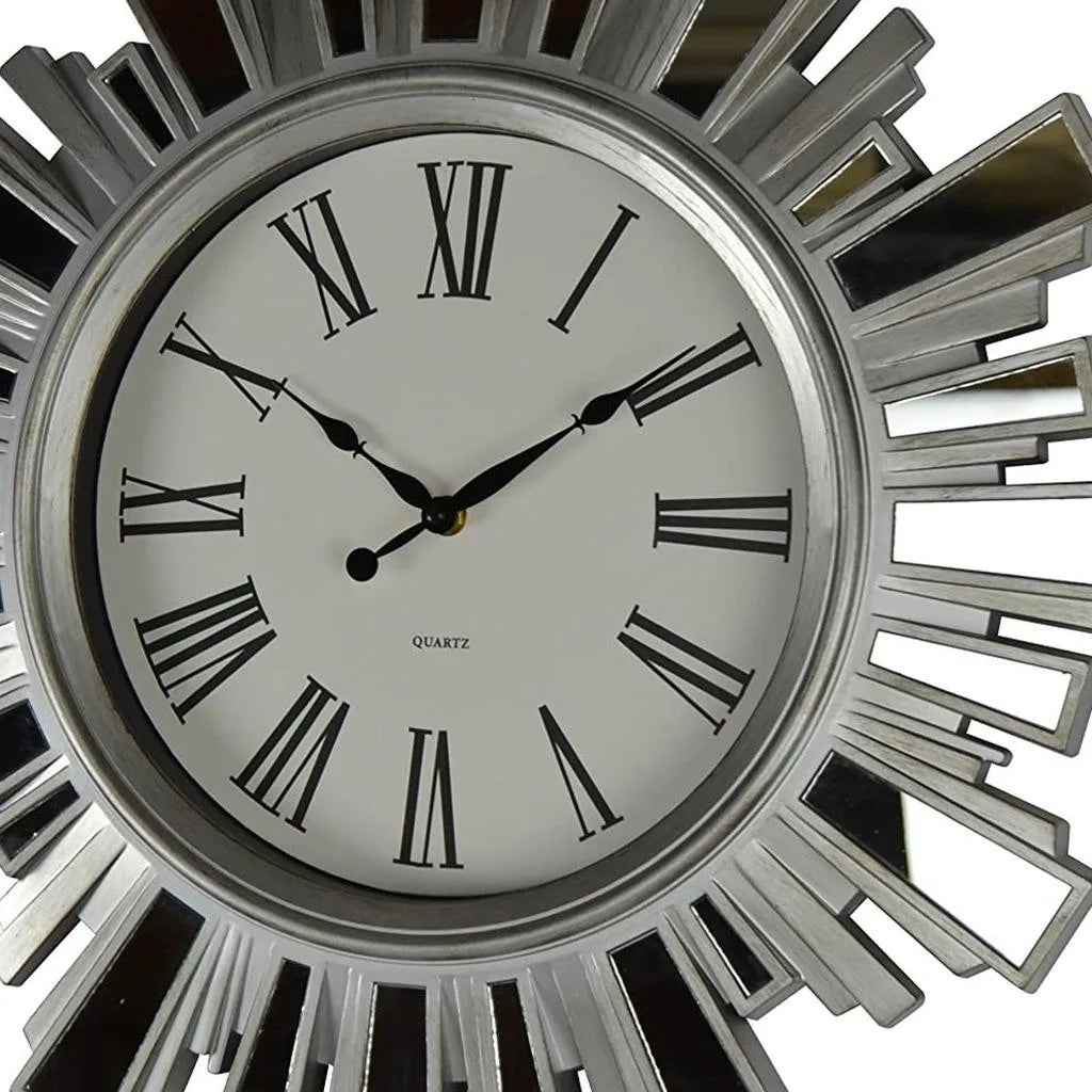 Analog Sunburst Wall Clock