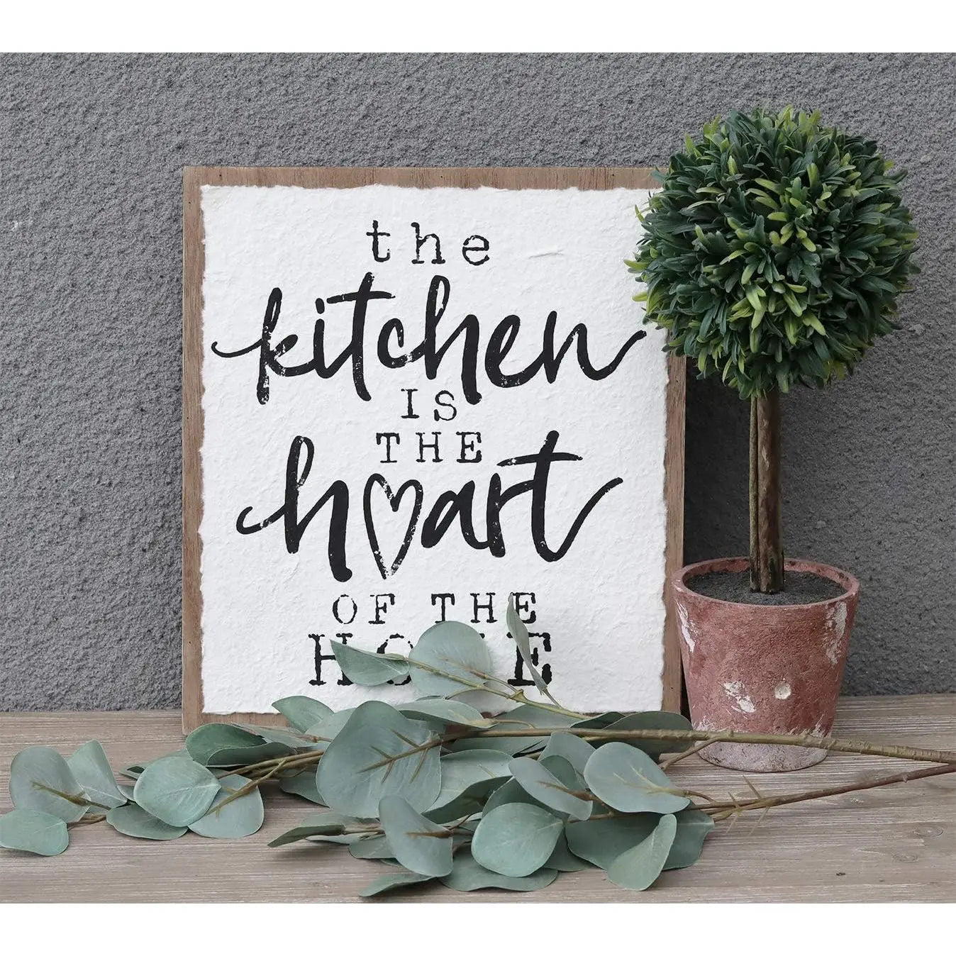 The Kitchen is The Heart of The Home Wood Wall Sign