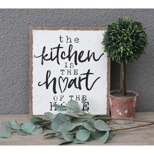 The Kitchen is The Heart of The Home Wood Wall Sign