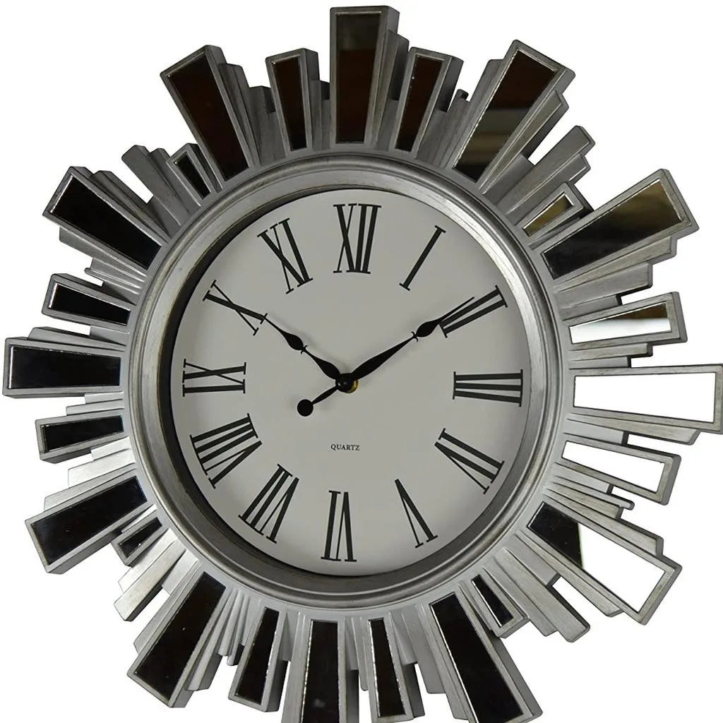 Analog Sunburst Wall Clock