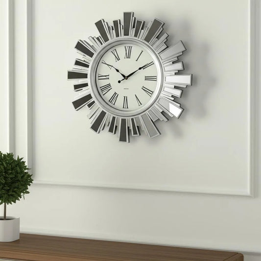Analog Sunburst Wall Clock