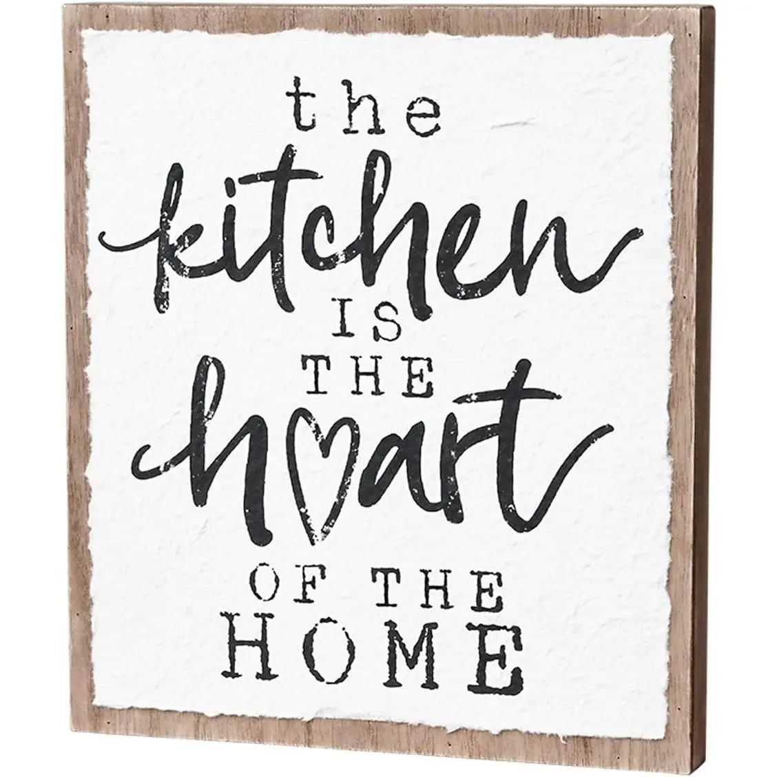 The Kitchen is The Heart of The Home Wood Wall Sign