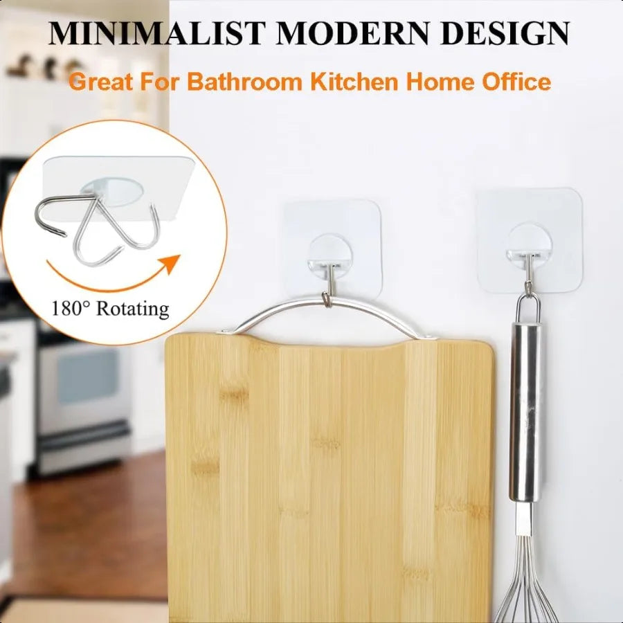 Adhesive Hooks Heavy Duty Wall Sticky Hooks