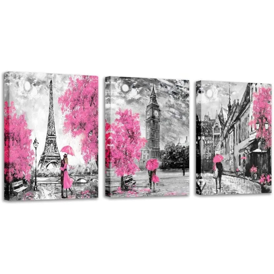 Wall Art  Eiffel Tower 3-piece set