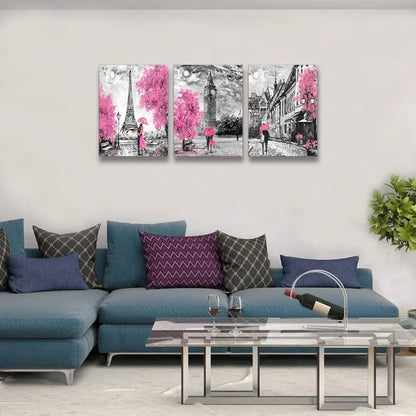 Wall Art  Eiffel Tower 3-piece set