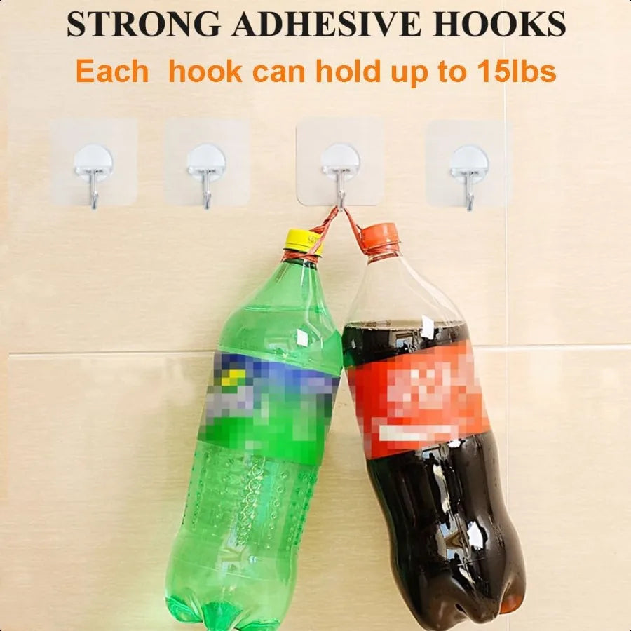 Adhesive Hooks Heavy Duty Wall Sticky Hooks